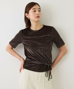 ROPE' / ロペ Tシャツ | 【J'aDoRe・一部店舗限定サイズ】チョーカーコード付きシアーベロアTシャツ/イージーケア