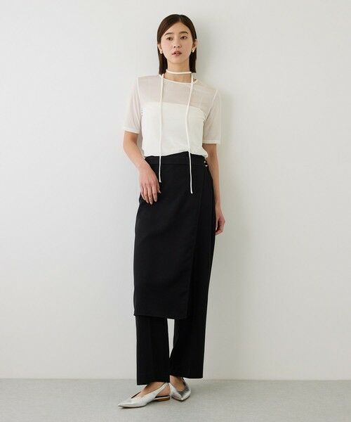 ROPE' / ロペ Tシャツ | 【J'aDoRe・一部店舗限定サイズ】チョーカーコード付きシアーベロアTシャツ/イージーケア | 詳細12