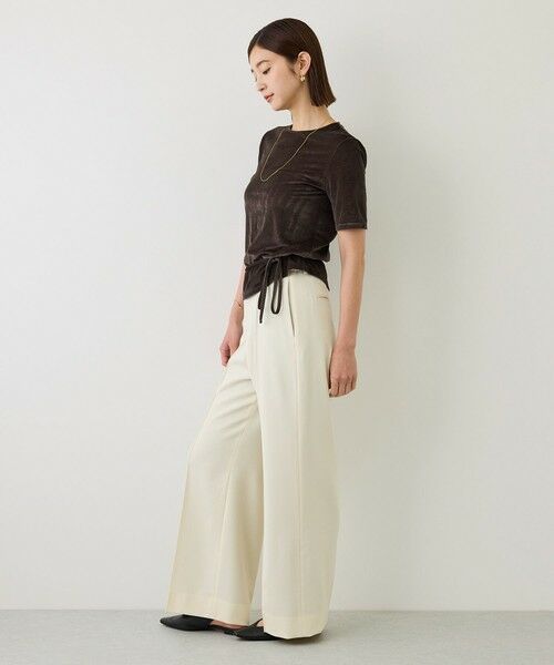 ROPE' / ロペ Tシャツ | 【J'aDoRe・一部店舗限定サイズ】チョーカーコード付きシアーベロアTシャツ/イージーケア | 詳細13
