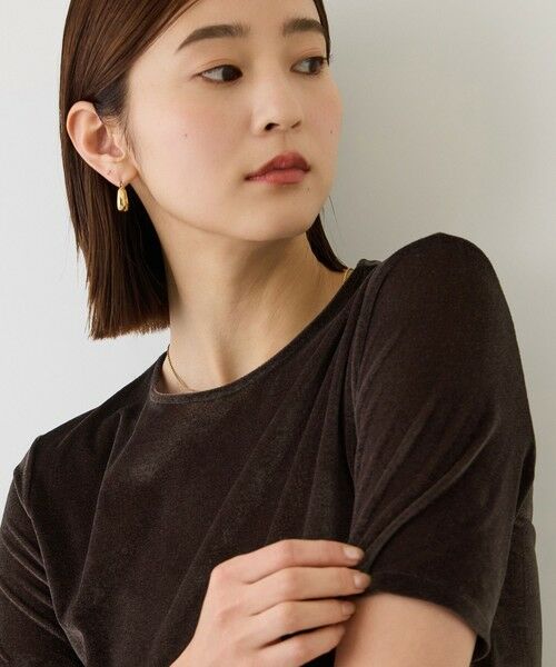 ROPE' / ロペ Tシャツ | 【J'aDoRe・一部店舗限定サイズ】チョーカーコード付きシアーベロアTシャツ/イージーケア | 詳細15