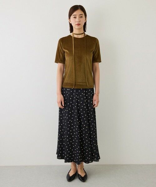 ROPE' / ロペ Tシャツ | 【J'aDoRe・一部店舗限定サイズ】チョーカーコード付きシアーベロアTシャツ/イージーケア | 詳細16