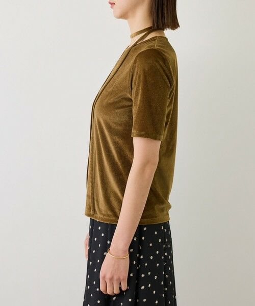 ROPE' / ロペ Tシャツ | 【J'aDoRe・一部店舗限定サイズ】チョーカーコード付きシアーベロアTシャツ/イージーケア | 詳細18