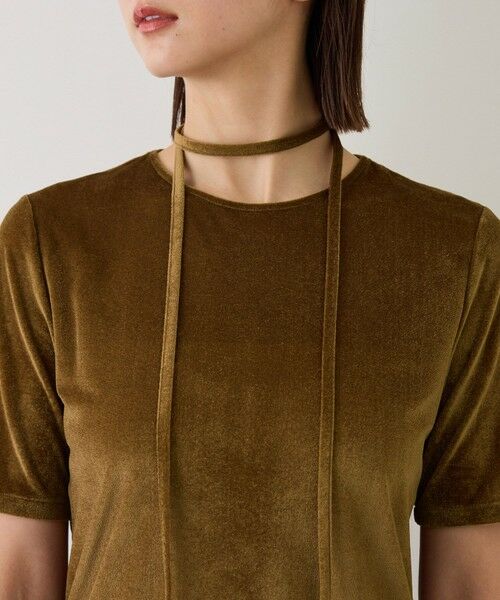 ROPE' / ロペ Tシャツ | 【J'aDoRe・一部店舗限定サイズ】チョーカーコード付きシアーベロアTシャツ/イージーケア | 詳細20