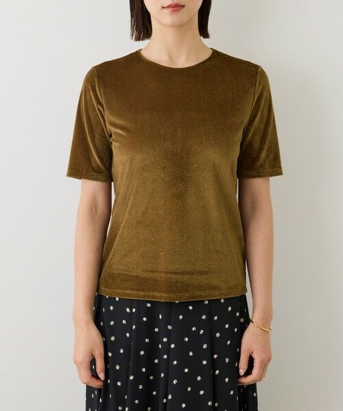 ROPE' / ロペ Tシャツ | 【J'aDoRe・一部店舗限定サイズ】チョーカーコード付きシアーベロアTシャツ/イージーケア | 詳細23