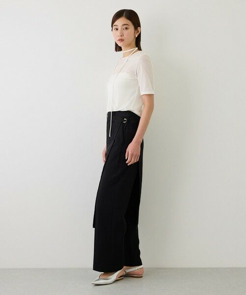 ROPE' / ロペ Tシャツ | 【J'aDoRe・一部店舗限定サイズ】チョーカーコード付きシアーベロアTシャツ/イージーケア | 詳細8