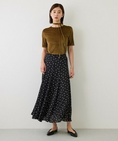ROPE' / ロペ Tシャツ | 【J'aDoRe・一部店舗限定サイズ】チョーカーコード付きシアーベロアTシャツ/イージーケア | 詳細9