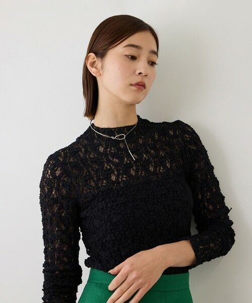 ROPE' / ロペ Tシャツ | 【J'aDoRe・一部店舗限定サイズ】カムイレースハイネックカットソー/イージーケア（ブラック(01)）