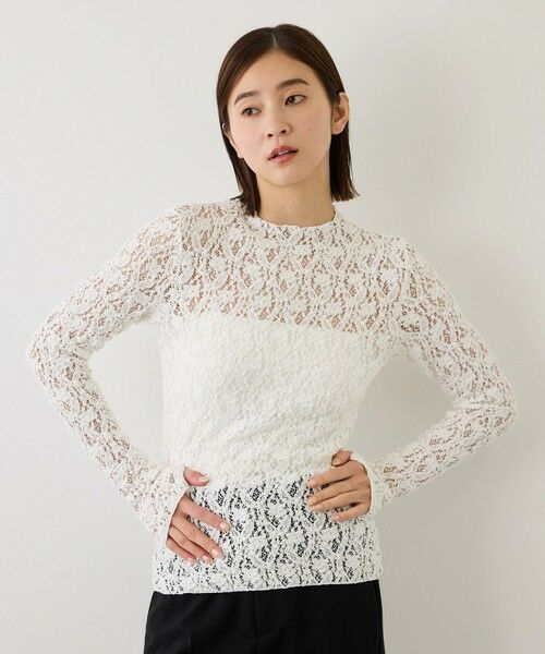 ROPE' / ロペ Tシャツ | 【J'aDoRe・一部店舗限定サイズ】カムイレースハイネックカットソー/イージーケア（ホワイト(10)）