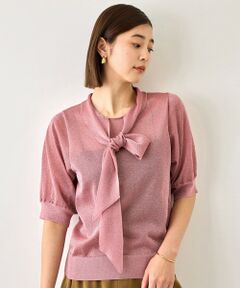 ROPE' / ロペ ニット・セーター | 【J'aDoRe・一部店舗限定サイズ】シアーラメボウタイニット/イージーケア