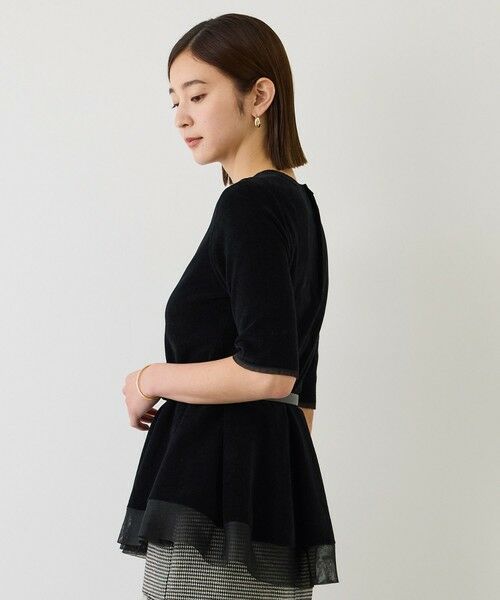 ROPE' / ロペ ニット・セーター | 【J'aDoRe・一部店舗限定サイズ】バックパール釦モールペプラムプルオーバー/イージーケア | 詳細2