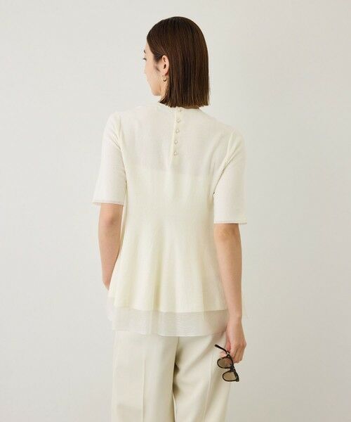 ROPE' / ロペ ニット・セーター | 【J'aDoRe・一部店舗限定サイズ】バックパール釦モールペプラムプルオーバー/イージーケア | 詳細7