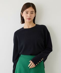 ROPE' / ロペ ニット・セーター | 【J'aDoRe・一部店舗限定サイズ】カシミヤブレンドスリーブ釦サイドスリットニット/一部WEB限定カラー・イージーケア