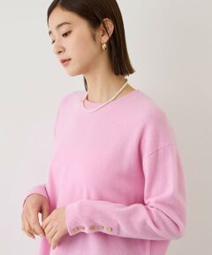 ROPE' / ロペ ニット・セーター | 【J'aDoRe・一部店舗限定サイズ】カシミヤブレンドスリーブ釦サイドスリットニット/一部WEB限定カラー・イージーケア