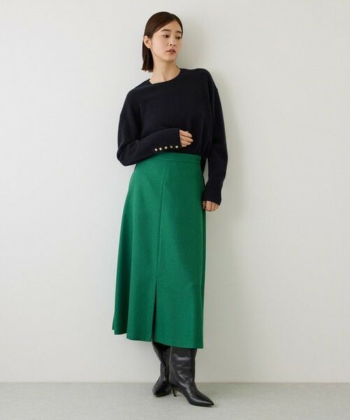 ROPE' / ロペ ニット・セーター | 【J'aDoRe・一部店舗限定サイズ】カシミヤブレンドスリーブ釦サイドスリットニット/一部WEB限定カラー・イージーケア | 詳細12