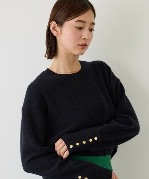 ROPE' / ロペ ニット・セーター | 【J'aDoRe・一部店舗限定サイズ】カシミヤブレンドスリーブ釦サイドスリットニット/一部WEB限定カラー・イージーケア | 詳細14