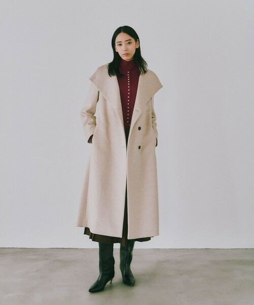 ROPE' / ロペ ステンカラーコート | プレミアムカシミヤロングコート【一部J'aDoRe限定カラー】/マルチWAY・逸品・26AW(オフホワイト(15))
