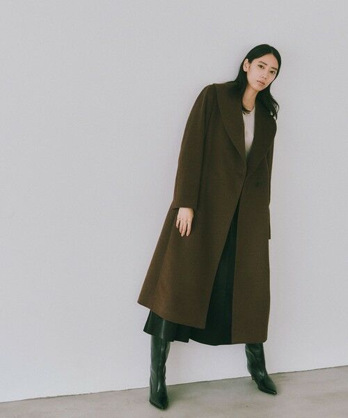 ROPE' / ロペ ステンカラーコート | プレミアムカシミヤショールカラーコート【一部J'aDoRe限定カラー】/逸品・26AW（ブラウン(20)）