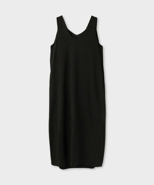 ROPE' / ロペ ロング・マキシ丈ワンピース | 【一部店舗限定】【REALM（レルム）】U-NECK JERSEY DRESS｜モクロディジャージワンピース　26SS（ブラック(01)）