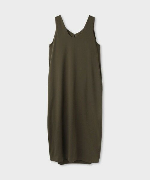 ROPE' / ロペ ロング・マキシ丈ワンピース | 【一部店舗限定】【REALM（レルム）】U-NECK JERSEY DRESS｜モクロディジャージワンピース　26SS（カーキー(36)）