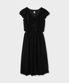 ROPE' / ロペ ロング・マキシ丈ワンピース | 【一部店舗限定】【REALM（レルム）】SHEER PUFF SLEEVE DRESS｜フロントリボンワンピース　26SS