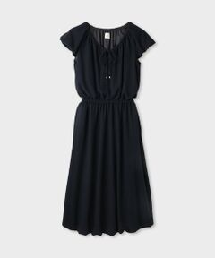 ROPE' / ロペ ロング・マキシ丈ワンピース | 【一部店舗限定】【REALM（レルム）】SHEER PUFF SLEEVE DRESS｜フロントリボンワンピース　26SS