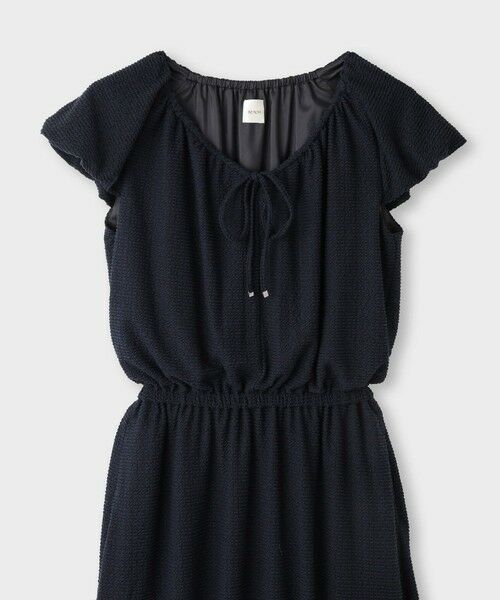 ROPE' / ロペ ロング・マキシ丈ワンピース | 【一部店舗限定】【REALM（レルム）】SHEER PUFF SLEEVE DRESS｜フロントリボンワンピース　26SS | 詳細2