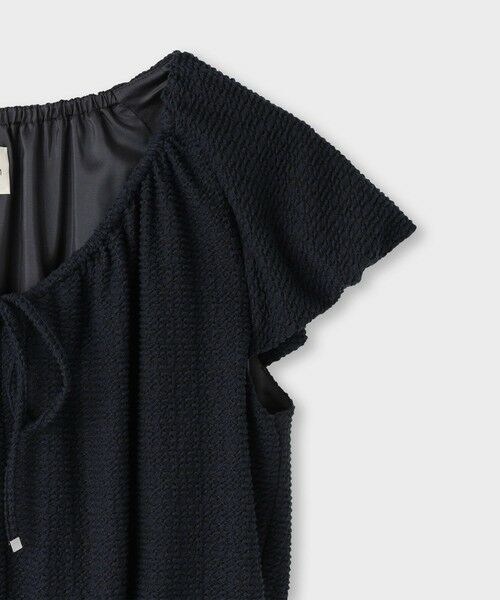 ROPE' / ロペ ロング・マキシ丈ワンピース | 【一部店舗限定】【REALM（レルム）】SHEER PUFF SLEEVE DRESS｜フロントリボンワンピース　26SS | 詳細3