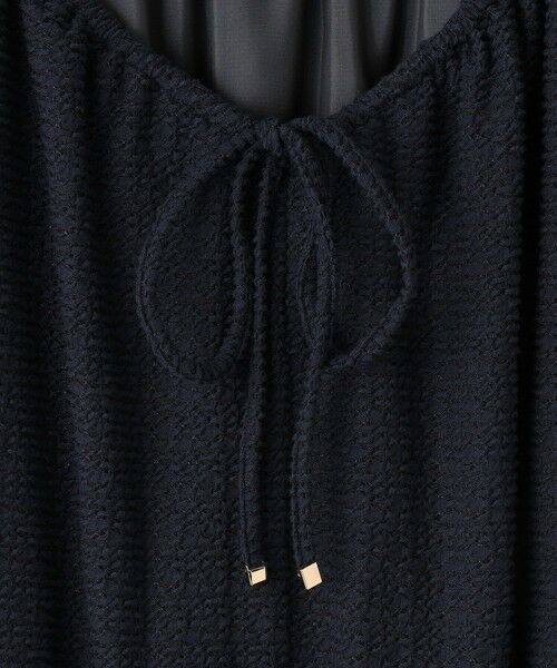 ROPE' / ロペ ロング・マキシ丈ワンピース | 【一部店舗限定】【REALM（レルム）】SHEER PUFF SLEEVE DRESS｜フロントリボンワンピース　26SS | 詳細4