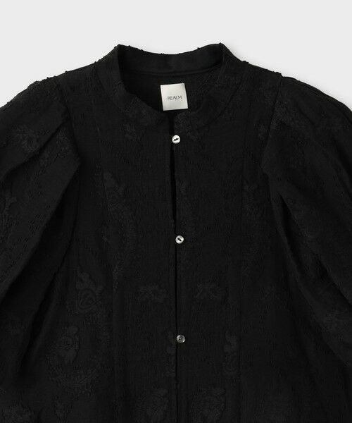 ROPE' / ロペ シャツ・ブラウス | 【一部店舗限定】【REALM（レルム）】JACQUARD PUFF SLEEVE BLOUSE｜袖ボリュームブラウス　26SS | 詳細2