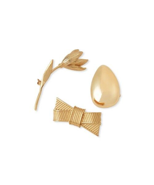 ROPE' / ロペ ブローチ・コサージュ | モチーフブローチ3点セット(MOTIF BROOCH)（ゴールド(90)）