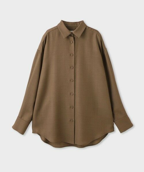 ROPE' / ロペ シャツ・ブラウス | 【一部店舗限定】【REALM（レルム）】COVERED-BUTTON SHIRT｜カシュクールシャツ　26AW（ブラウン(20)）