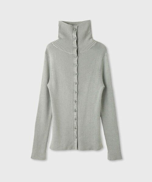 ROPE' / ロペ カーディガン・ボレロ | 【REALM（レルム）】COVERED-BUTTON KNIT CARDIGAN（グリーンサブ(35)）