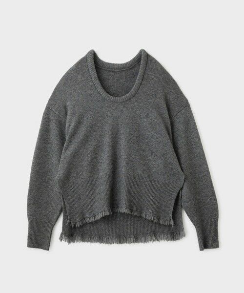 ROPE' / ロペ ニット・セーター | 【一部店舗限定】【REALM(レルム）】WOOL CASHMERE U-NECK KNIT（グレー(07)）