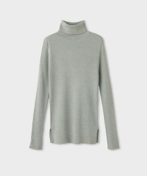 ROPE' / ロペ ニット・セーター | 【一部店舗限定】【REALM（レルム）】WASHABLE SILK RIB KNIT｜タートルニット　26AW（グリーンサブ(35)）