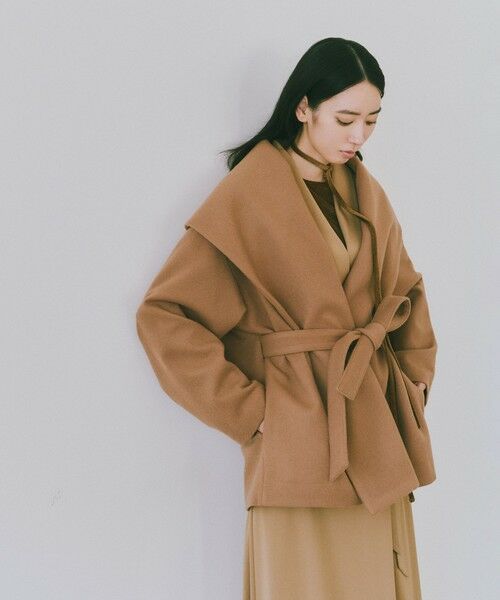 ROPE' / ロペ ステンカラーコート | 【一部店舗限定】【REALM（レルム）】SHAWL COLLAR HALF COAT｜ショートコート　26AW | 詳細2