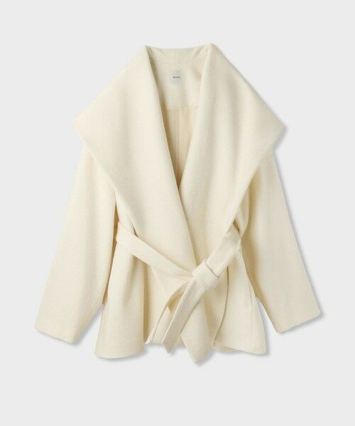 ROPE' / ロペ ステンカラーコート | 【一部店舗限定】【REALM（レルム）】SHAWL COLLAR HALF COAT｜ショートコート　26AW（ホワイト(10)）