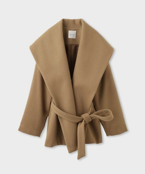 ROPE' / ロペ ステンカラーコート | 【一部店舗限定】【REALM（レルム）】SHAWL COLLAR HALF COAT｜ショートコート　26AW（ベージュ(27)）