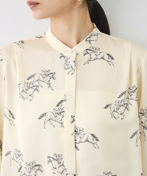 ROPE' / ロペ シャツ・ブラウス | CHEVAL print スタンドカラーシャツブラウス(スカーフ付き)/セットアップ対応 | 詳細13