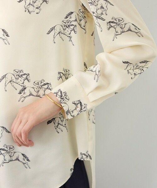 ROPE' / ロペ シャツ・ブラウス | CHEVAL print スタンドカラーシャツブラウス(スカーフ付き)/セットアップ対応 | 詳細14