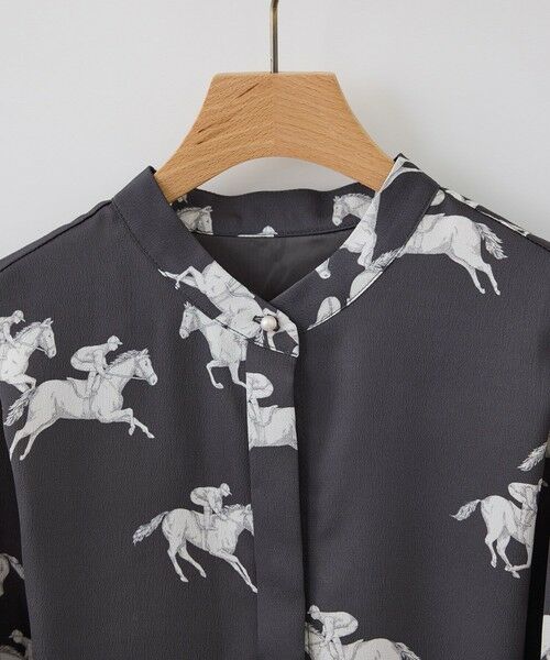 ROPE' / ロペ シャツ・ブラウス | CHEVAL print スタンドカラーシャツブラウス(スカーフ付き)/セットアップ対応 | 詳細6