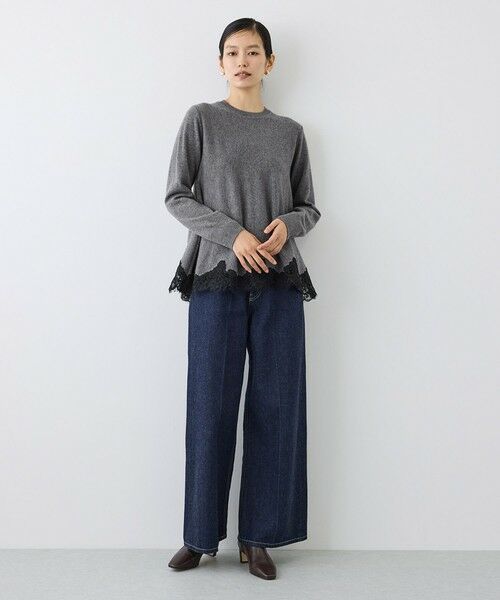 ROPE' / ロペ ニット・セーター | 【J'aDoRe・一部店舗限定サイズ】ヘムレースフレアニットプルオーバー/イージーケア | 詳細7