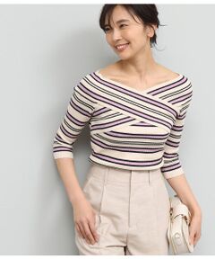 フロントクロスリブニット