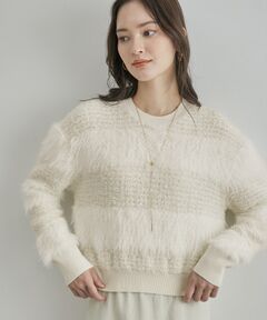 フェザーヤーンショート丈ニット
