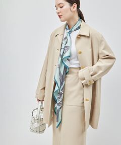 ミドル丈ステンカラーコート《軽量・しわになりにくい・ストレッチ素材》