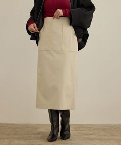 【J'aDoRe・店舗限定】キュプラストレッチポケット付きタイトスカート