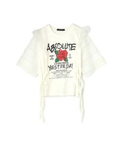 チュール使いプリントTシャツ