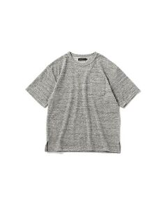 メンズメランジパイルコットンTシャツ