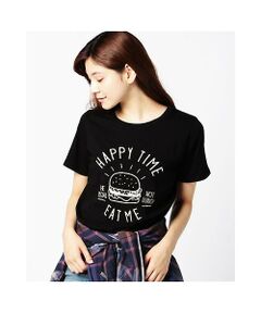 ハンバーガープリントTシャツ