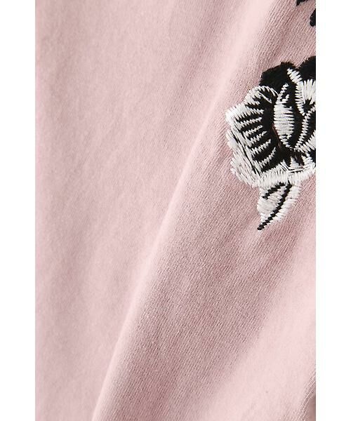 ROSE BUD / ローズ バッド カットソー | フラワー刺繍クルーネックTシャツ | 詳細2