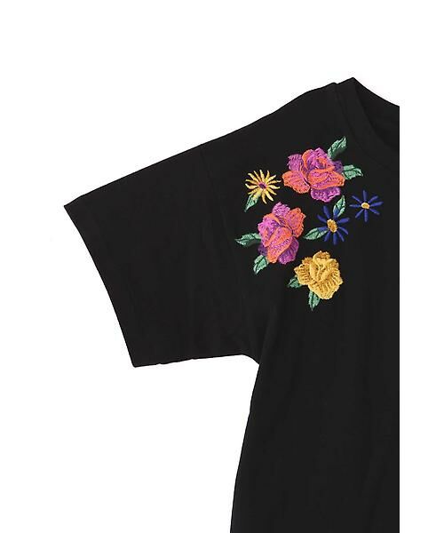 ROSE BUD / ローズ バッド カットソー | フラワー刺繍クルーネックTシャツ | 詳細7